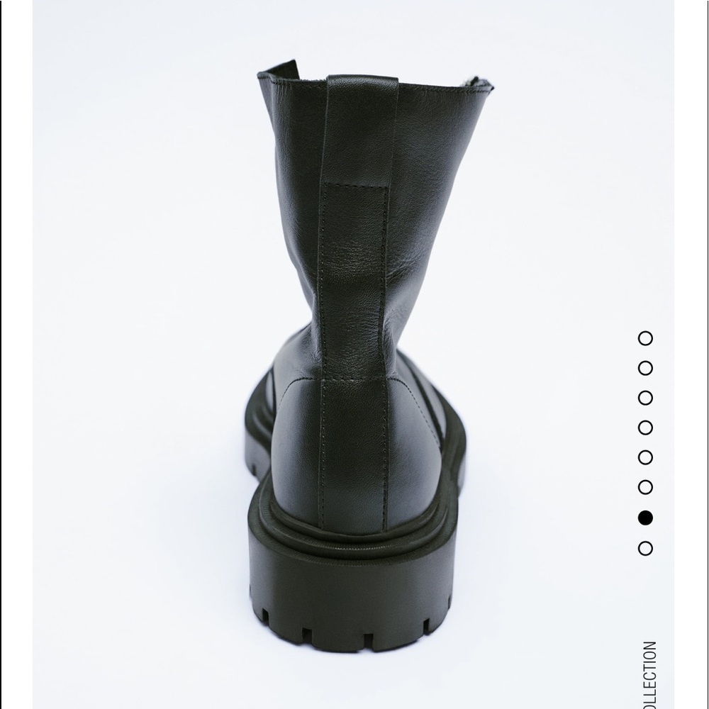 Zara zippered leather ankle boots - Picture 6 of 10